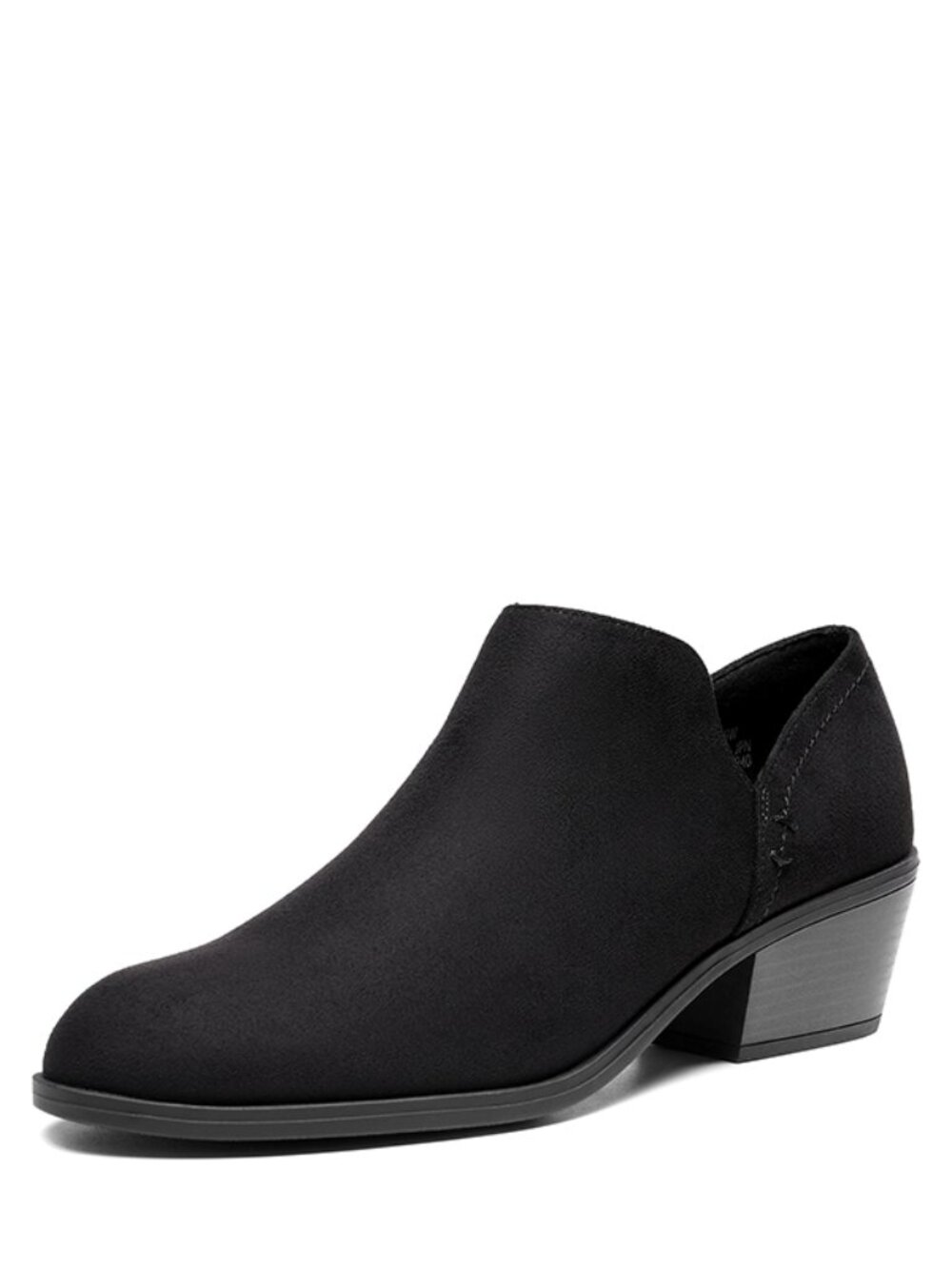 DREAM PAIRS Side Zip Slip On Booties
